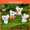 Sweet Resin Koala Figurine Cute Micro Landscape Diy Crystal Ball Garden Decor Piece