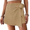 Women's Summer Shorts Texture Design Solid Color Culottes