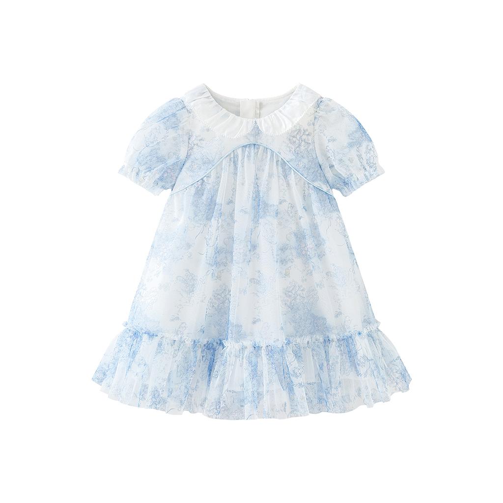 Mini Balabala Girls' Baby Dress Sweet Dress Summer New Style 2026