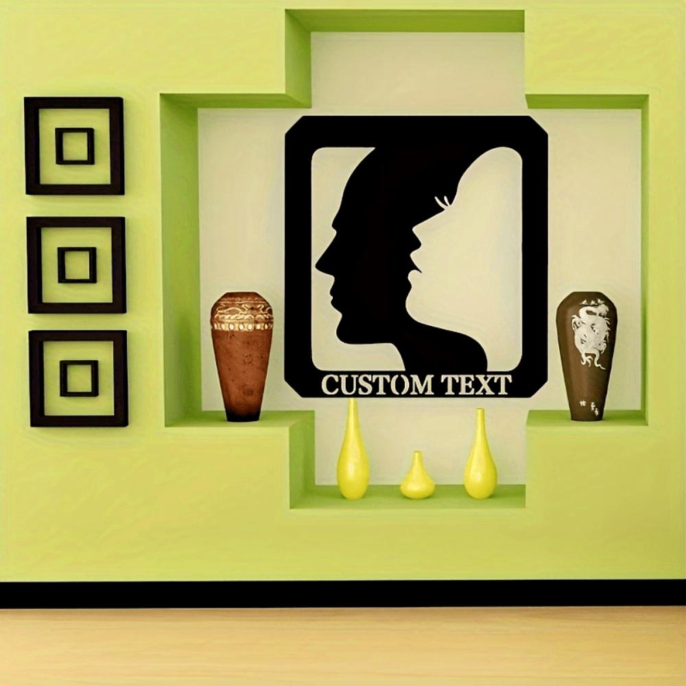 Custom Metal Wall Art Surname Sign Romantic Decor Indoor Outdoor Reusable
