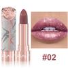 DUNUF 7-Color Metallic Shine Lipstick, Glitter Shimmer Waterproof Long-Lasting Lip Makeup