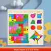 Wooden Educational Tetris Blocks - Early Childhood Tangram Puzzle Game