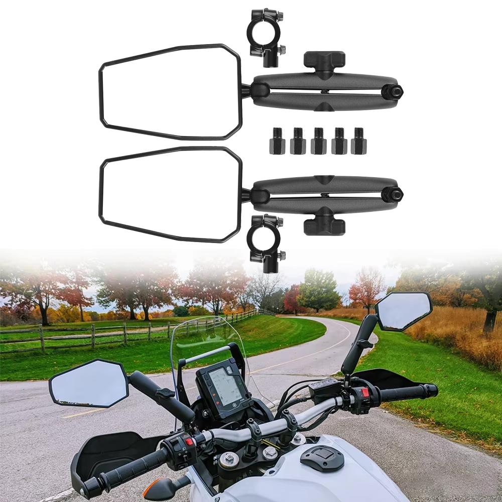 Rearview Mirrors Universal 8MM 10MM Side Mirror For KTM ADV BMW Honda CB650R Suzuki GSR400 Kawasaki Versys KLR650 Benelli TRK502