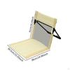 Floor Chair with Back Support Camp Bleacher Cushion Seat Pad Storage Bag Foldable Beach