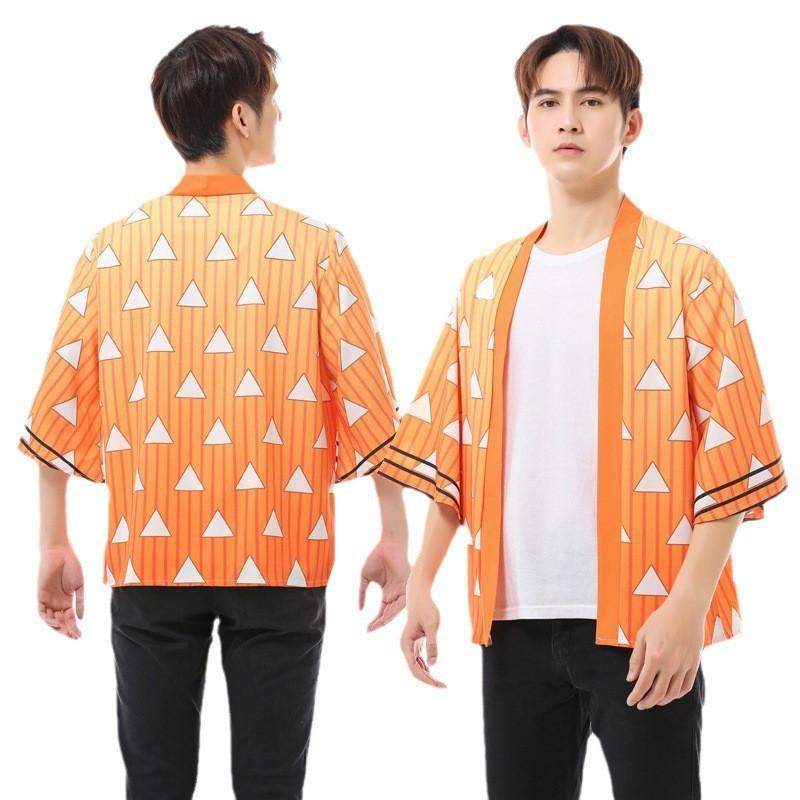 Summer Cosplay for Women Men Japanese Anime Shinobu Kocho Butterfly Samurai Haori Coat Outerwear