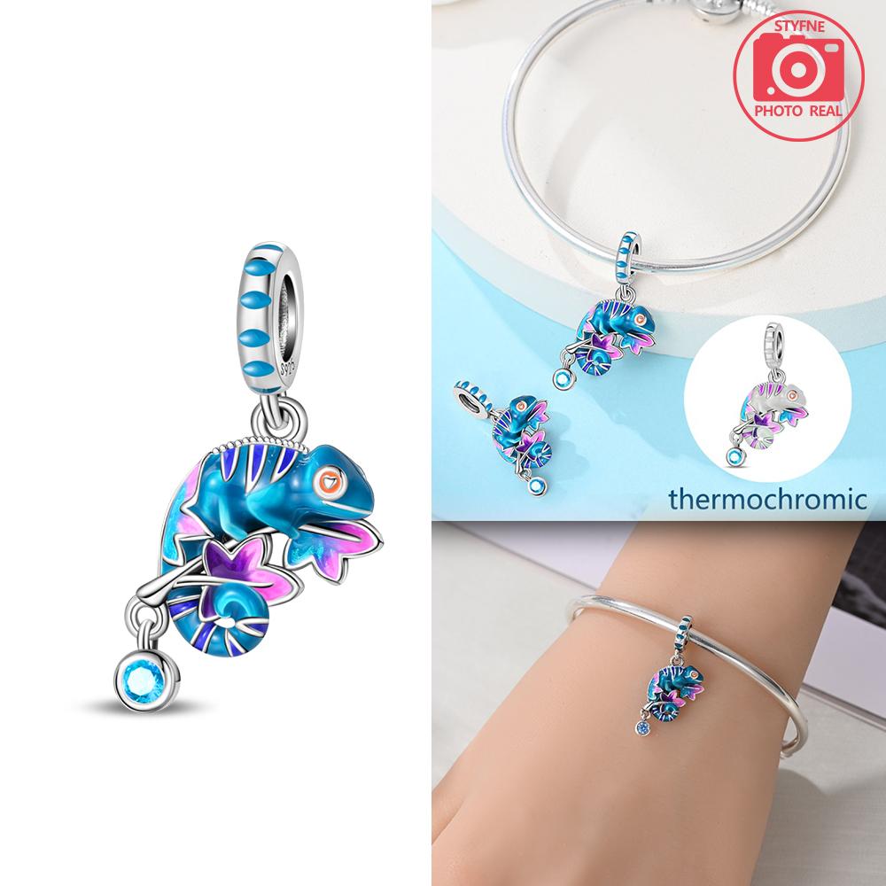Authentic Copper Colors Charms Cute And Fun Chameleon Pendant For Dangle Pendant Bead Jewelry Beads New Gifts For Women