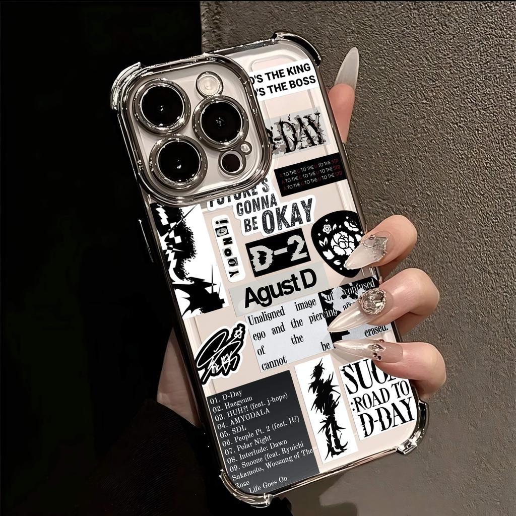Fashion S-Suga D-DAY Hot Plating Phone Case For IPhone 17 16e 16 15 14 13 12 11 Pro Max X XR XSMax 7 8 Mini Air Plus Anti-Fall