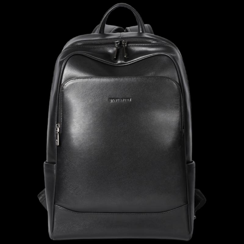 Bosidengton Men s Top-Grain Leather Business Laptop Backpack