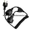 2m EU Plug Power Extension Cable Splitter: 1-to-2 Male-to-Female, 3x1.0 sq mm, 0.16m