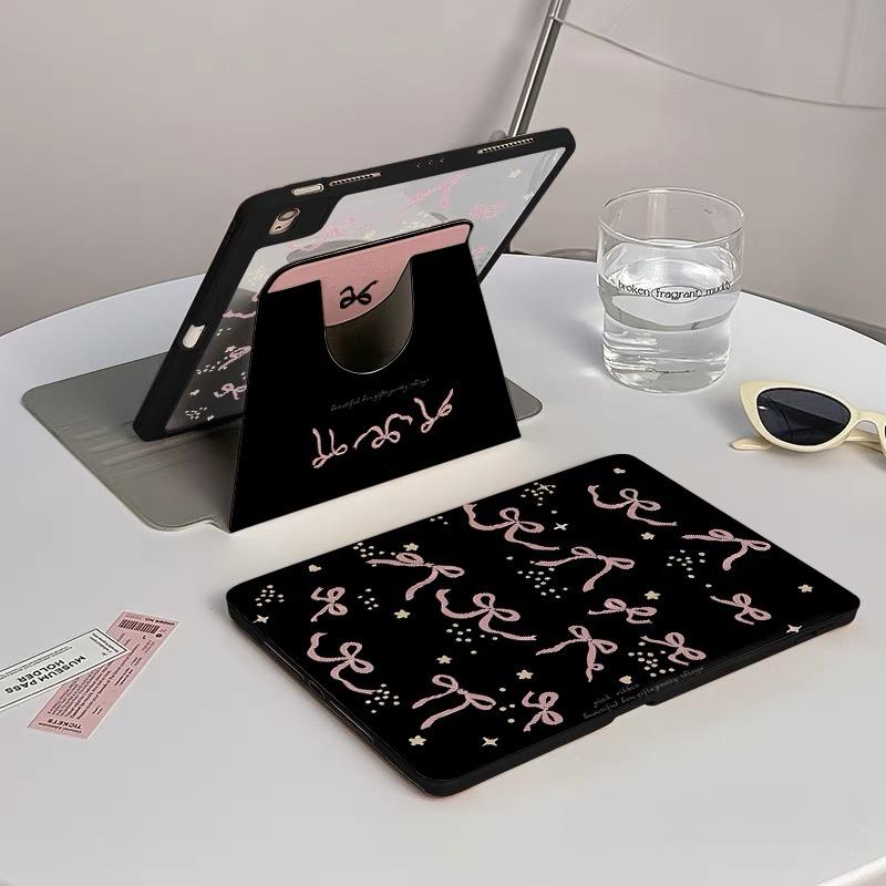 360 Degree Rotation Smart Cover for Samsung Tab S7 S8 S9 11 Plus S10 S9 12.4 Inch Pencil Case for Tab A9 8.7" Plus 11" Bow