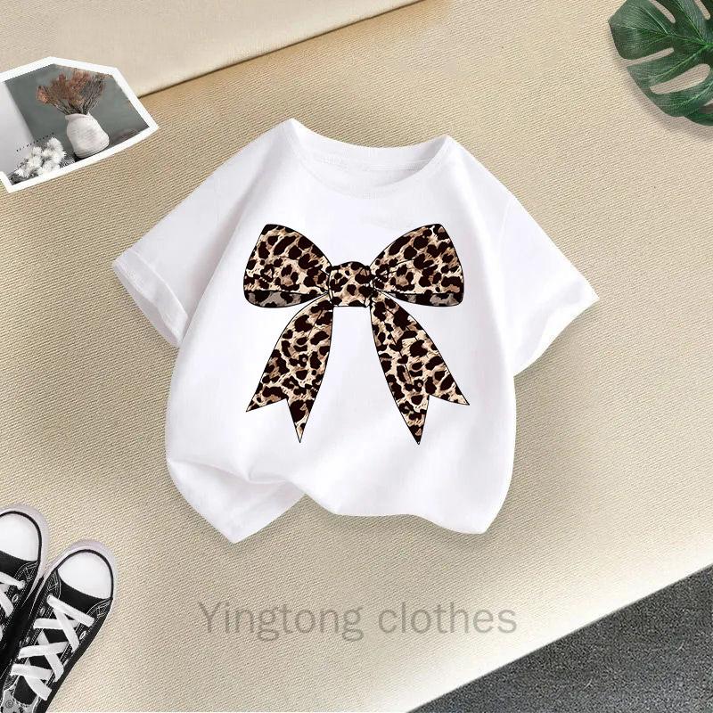 

New Girls Summer T-shirt Children s Short Sleeved Cartoon Printed Western-style Top Loose Fit for Girls 100cm