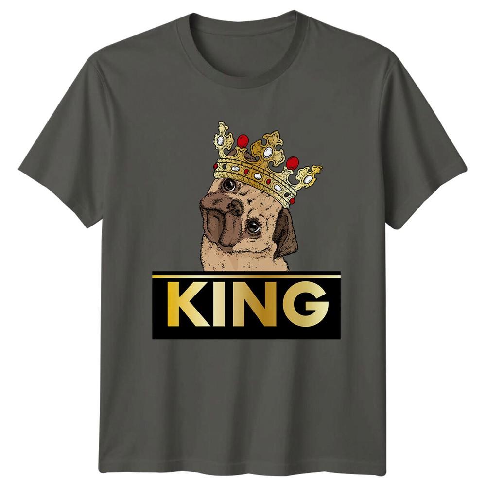 King Pug Breed Unisexs TShirt Unisexs Tee Pet Dog Graphic Unisex Top S