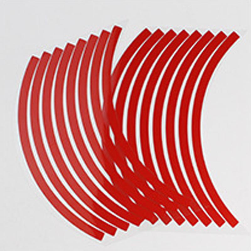 16 Stück/Set Motorrad Rad Reifen Aufkleber, reflektierendes Felgen Klebeband Aufkleber, Motorrad Auto Dekorationszubehör