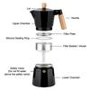 Cafeteira Moka de Alumínio para Fogão Espresso Cafeteira Italiana Clássica Máquina de Café Mocha