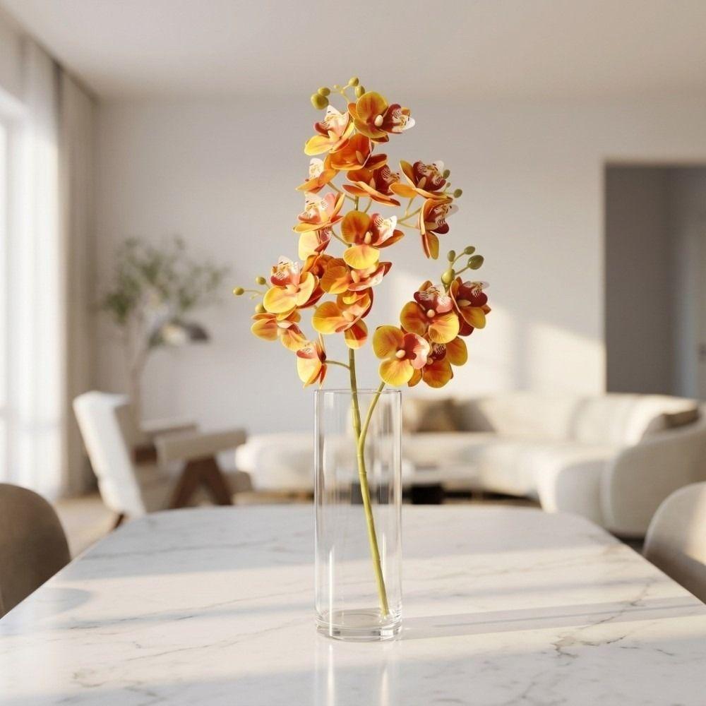 21 Heads Artificial Phalaenopsis Branches Real Touch Fake Mini Flowers  Dining Table