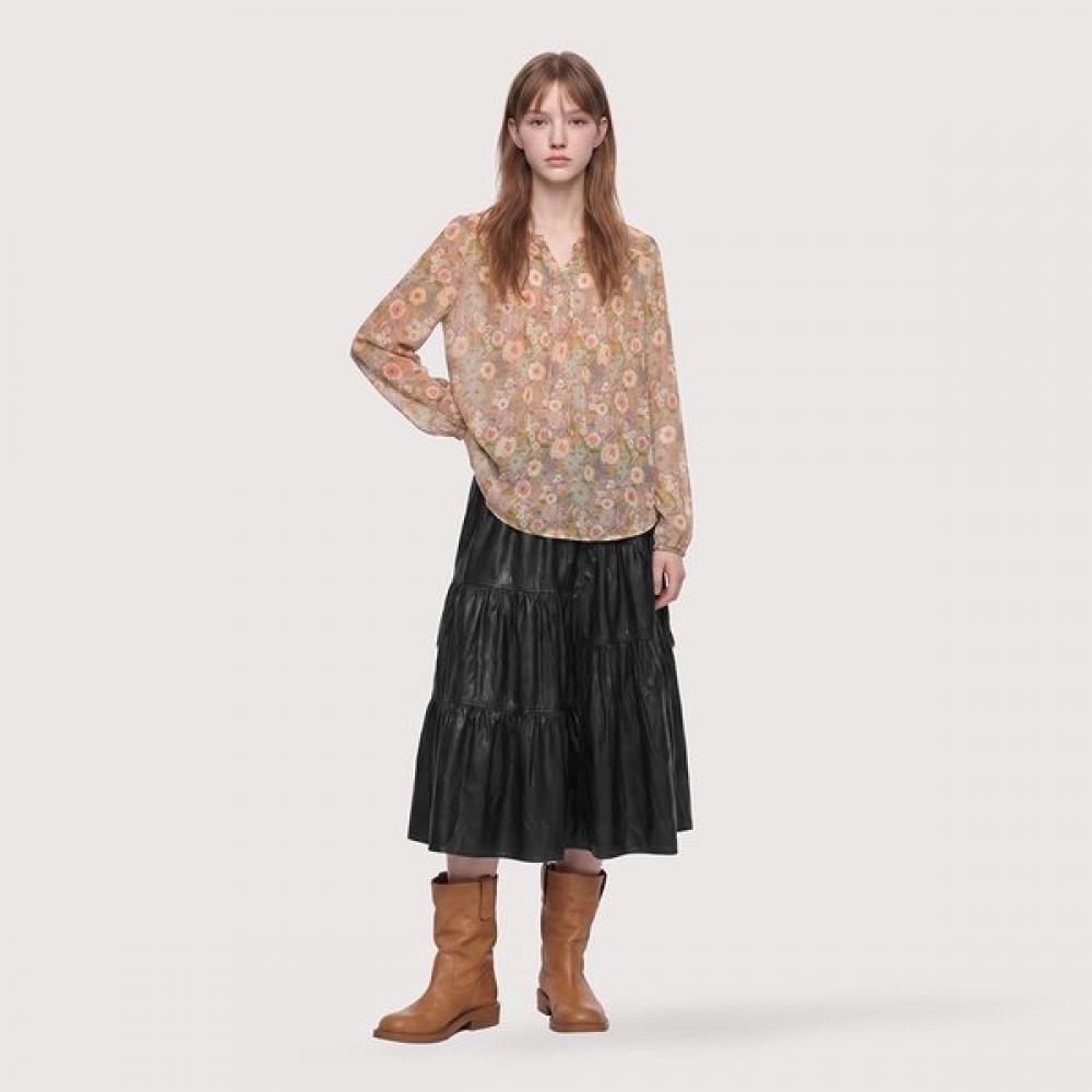 Thursday Island Flower Pattern Chiffon Blouse T266mbl136w