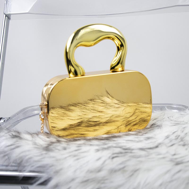 

Сумка-цепочка Niche design 2024, летняя новая сумка, персонализированная зеркальная сумка через плечо, простая женская сумка-мессенджер золотой