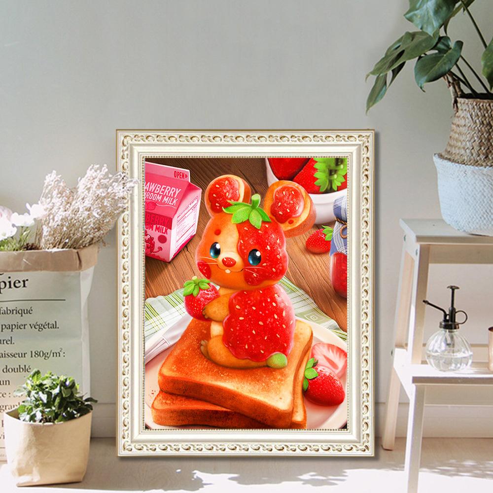 Diamond Painting Kit Cake Animal Food Full Square/round Embroidery Mosaic Dragon Rabbit Cross Stitch Home Decor