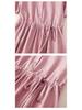 Xinxing 2025 Summer Cotton Linen Retro Short Sleeve Mid-Length Shirt Dress for Women
