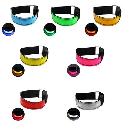 Glowing Safety Arm Strap With Fiber Optics Lights Water Proof Armband For Outdoor Activity Night Exercise for Adult Kids