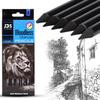 3/6Pcs Woodless Charcoal Pencil Set Pure Carbon Sketch Pens Professional Hard/Medium/Soft Drawing Tool Art Painting Supplies