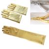 Glänzende Clubwear-Fäustlinge Gold Silber Farbe Etikette-Handschuhe Mode Punk-Fäustlinge Halloween