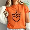 Women's Heart Queen T-shirt Queen of Hearts Graphic Tee Love Print Short Sleeve Casual Birthday Valentine's Day Tops  Lover Gift