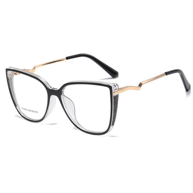 New Fashion Cat Eye Eyeglasses For Women Myopia Anti Blue Light Optical Glasses Minus 2 3 Distance