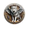Round Metal Tin Sign Art Painting Wreath Decorative Plates Entrance Decor Gift Mask Theme For Bar Cafe Club Home Room Wall Decor
