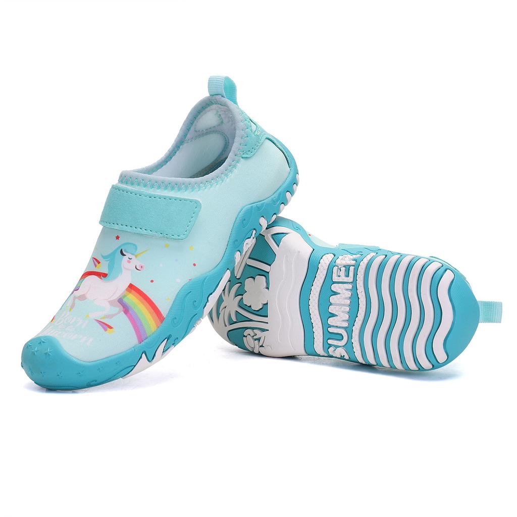 New platform beach shoes children's unicorn creek shoes snorkeling diving shoes swimming shoes barefoot skin soft shoes