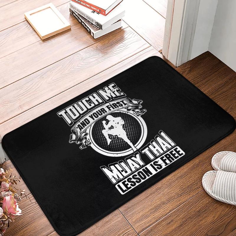 Thailand Twin Tiger Sak Yant Muay Thai Doormat Indoor Entrance Mat Non-Slip Kitchen Carpet Living Room Rug Welcome Doormat