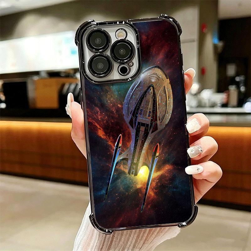Star Movie T-Trek Soft Phone Case For iPhone 15 16 17 Air 14 Pro Max 16E Plus 13 12 Mini Plating Anti-Fall Fundas