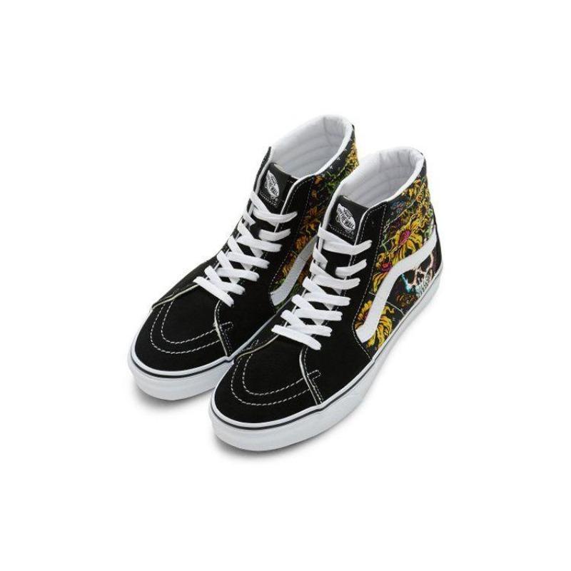 Vans SK8 Unisex High Top Skate Shoes Black Yellow Comfortable Versatile VN0A5HXV640