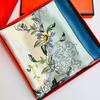 Spring And Autumn Mulberry Silk Square Scarf 100% Pure Silk Fabric Chinese Style Scarf Garden Style Sunscreen Silk Scarf