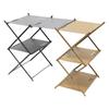 Three-Layer Folding Aluminum Picnic Table for Outdoor Camping and Parties