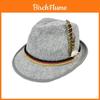 Beer Festival Jazz Hat Costume Prop For Oktoberfest Celebrations With Feather