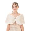 Damen Hochzeit Kunstpelz Schal - Eleganter Winter Braut Wickel