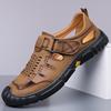 Fashion New Summer Flats Non-slip Man Sandals New Design Men's Beach Loafers Handmade Leather Sandals Fashion Men Suitable Roma Shoes