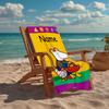 Custom Name Ultra-Soft Beach Towel with Maisy Mouse Theme,Ideal for Pool - Camping, Diving - Perfect Travel Essential, Vibrant Beach Towel.