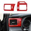 2x Car Dashboard Side Air Conditioner Vent Cover Trim Frame For 4Runner 10+ Red