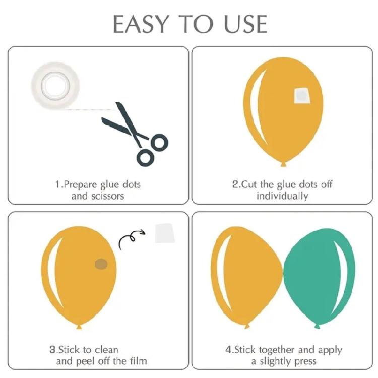 1000Pcs 1.2cm Invisible Double Side Dots Sticker for Balloon Craft Wedding Decoration Removable Clear Glues Points