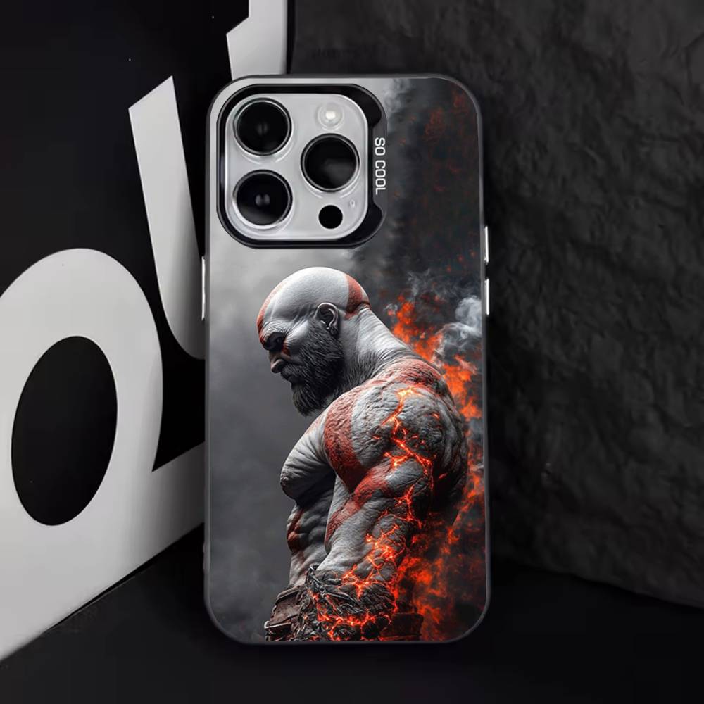 Game G-God of W-War Game Phone Case For iPhone 17,16,15,14,13,12,11,Pro,XS,Max,Plus,Mini,SE4,E Black Matte Shockproof Cover