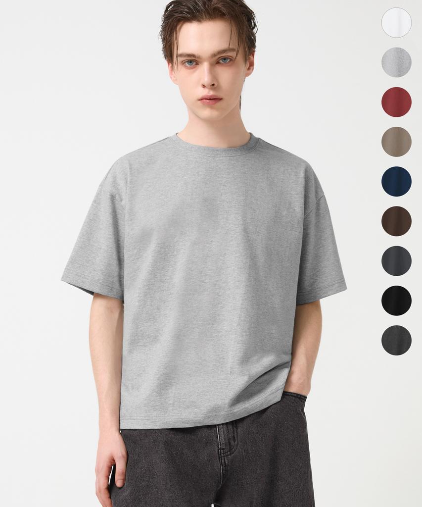 TRILLION [Special Feature] Essential Cp Double-Layered Cropped Short Sleeve T-Shirt_9 Colors (J Type)