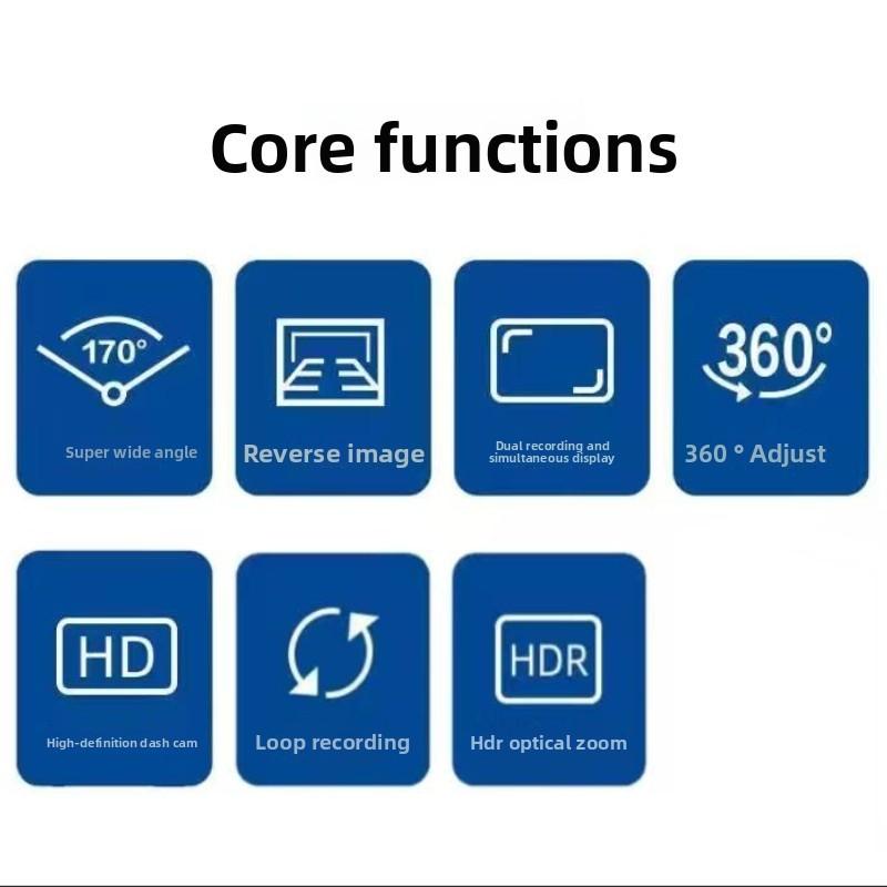 HONG TONG New WIFI Dual Lens Driving Recorder with Reverse Image Supporting High-definition 1080P Infrared Night Vision