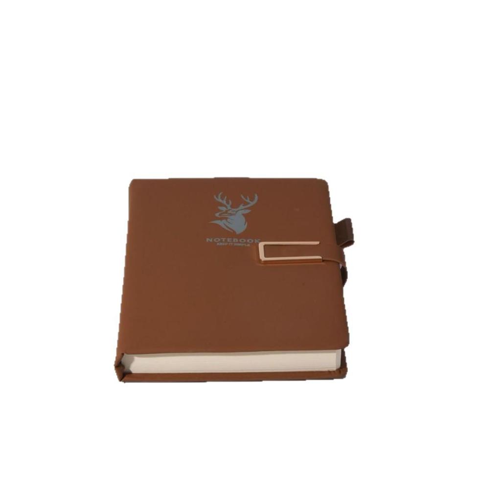 A5 Lambskin Deer Head Journal with Custom Logo - Premium Thick Notebook for Business Meetings