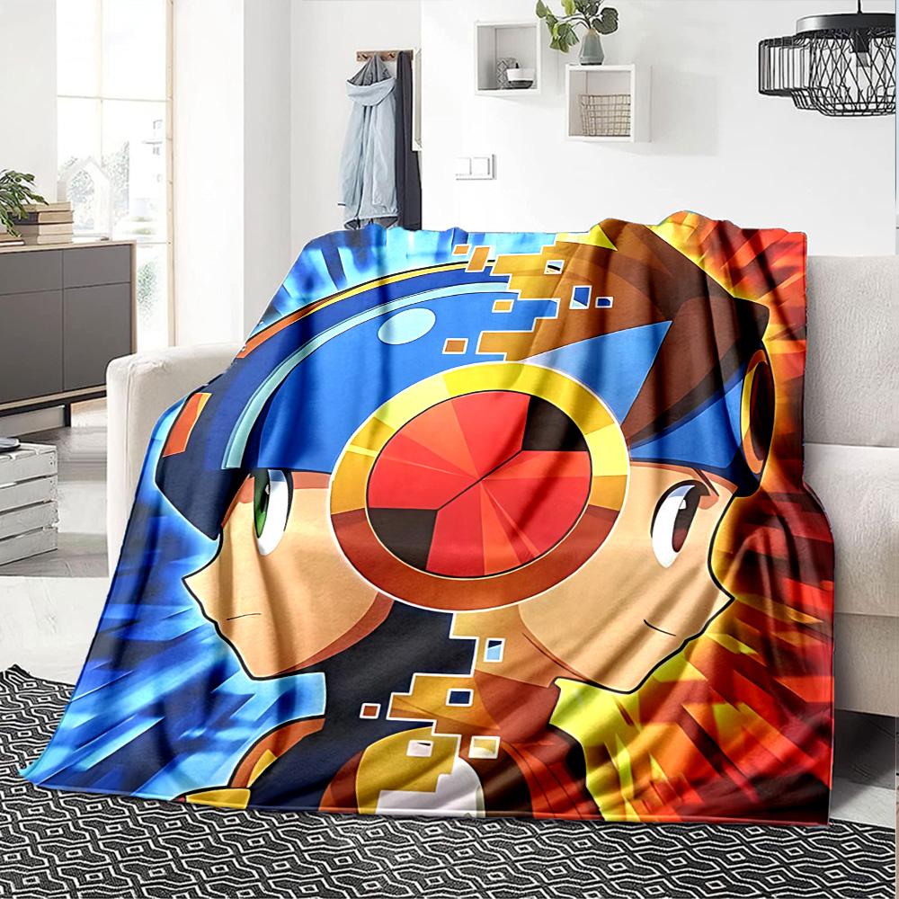 Cyberpunk Hero Profile Flannel Blanket Super Soft Warm Cozy Blanket For Sofa Bed Office Travel Allseason Home Decor Gift