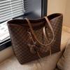Large capacity bag women's bag versatile texture shoulder bag fashionable portable college student class commuting tote bag