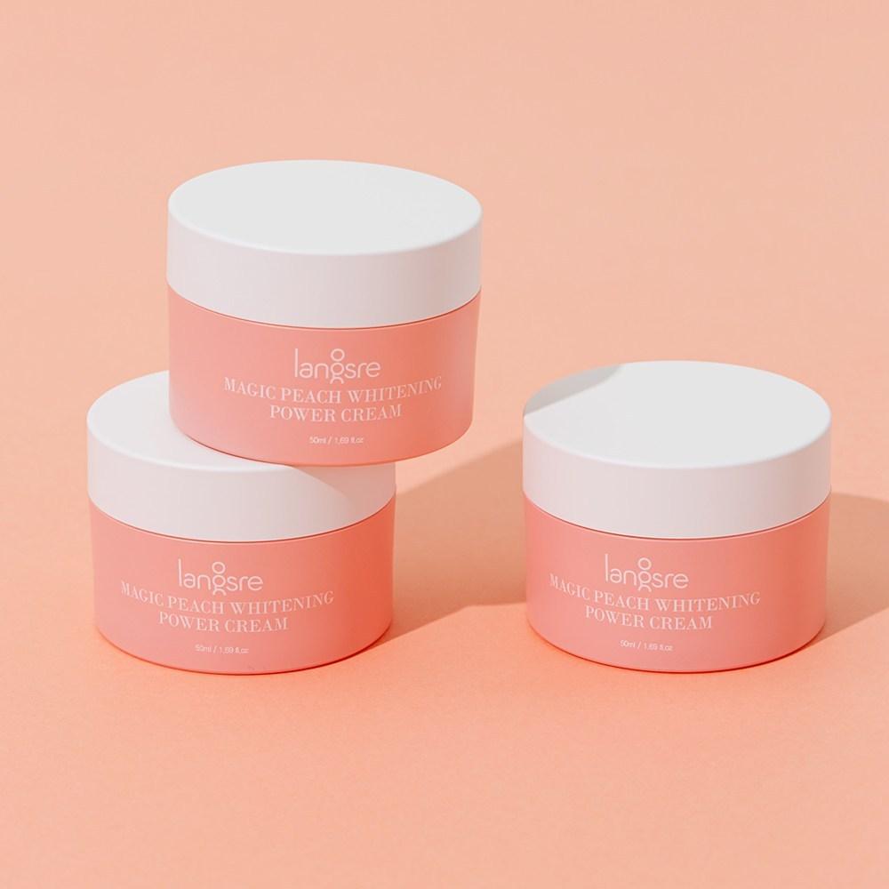 Lansre Magic Peach Whitening Power Cream Whitening Tone Up Cream 50ml, 1 Pack