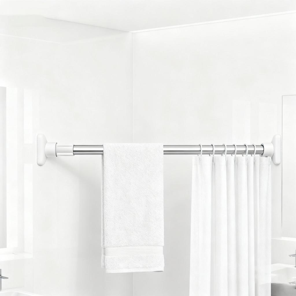 Retractable Rack Clothes Hanger Holder Hole Free Installation for Bathroom Balcony