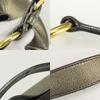 Used PRADA Shoulder Bag leather Bronze gold Brown casual